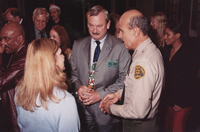 Sheriff Baca receiving
award from Scientology front group ABLE