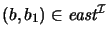 $(b,b_1) \in {\textit{east}}\xspace^\mathcal{I}$