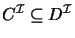 $C^\mathcal{I}
\subseteq D^\mathcal{I}$