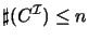 $\sharp
(C^{\mathcal{I}}) \leq n$