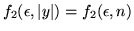 $f_2(\epsilon,\vert y\vert)=f_2(\epsilon,n)$