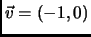 $\vec{v} = (-1, 0)$