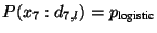 $ P(x_{7}:d_{7,l})=p_{\text{logistic}}$