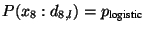 $ P(x_{8}:d_{8,l})=p_{\text{logistic}}$