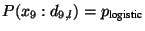 $ P(x_{9}:d_{9,l})=p_{\text{logistic}}$