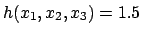 $h(x_1,x_2,x_3) = 1.5$