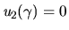 $u_2(\gamma)=0$