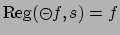 $\mbox{Reg}(\circleddash f,s) = f$