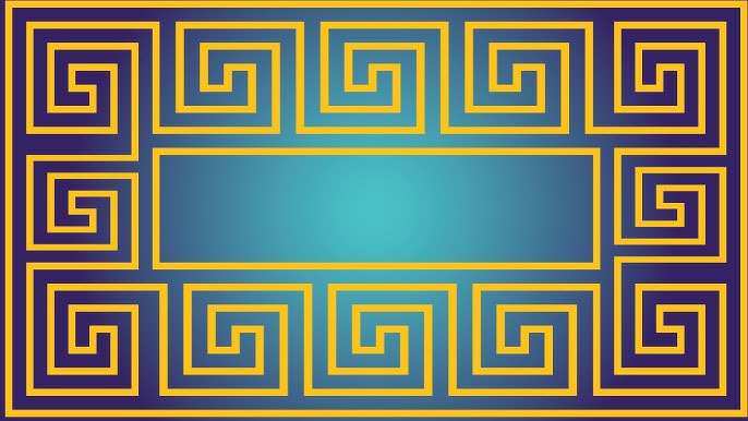 Image of simple Greek meander pattern around the edge of the image