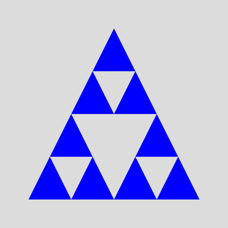 Level 2 of Sierpinski Triangles