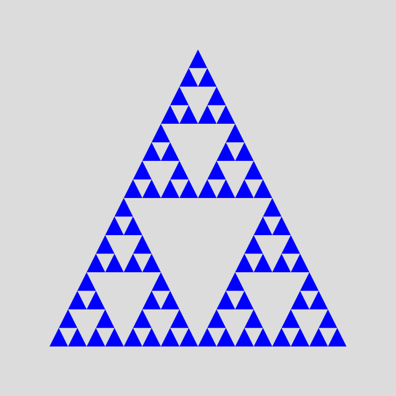 Level 4 of Sierpinski Triangles