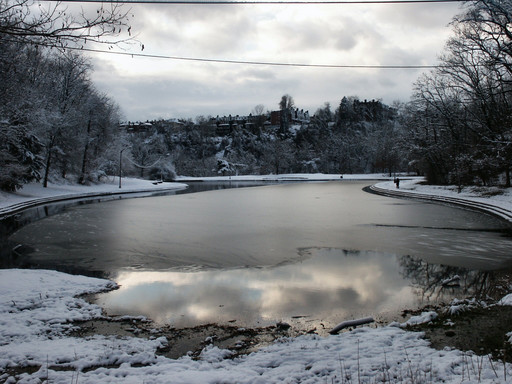 Icy lake