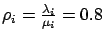 $\rho_i=\frac{\lambda_i}{\mu_i}=0.8$