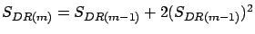 $S_{DR(m)} = S_{DR(m-1)} + 2(S_{DR(m-1)})^2$