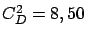 $C_D^2=8,50$