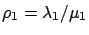 $\rho_1=\lambda_1/\mu_1$