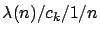 $\lambda(n)/c_k/1/n$