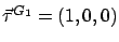 $\vec{\tau}^{G_1} = (1, 0, 0)$