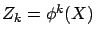 ${Z_k}=\phi^k({X})$