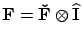 $\mathbf{F} = \mathbf{\check F} \otimes \mathbf{\widehat I}$