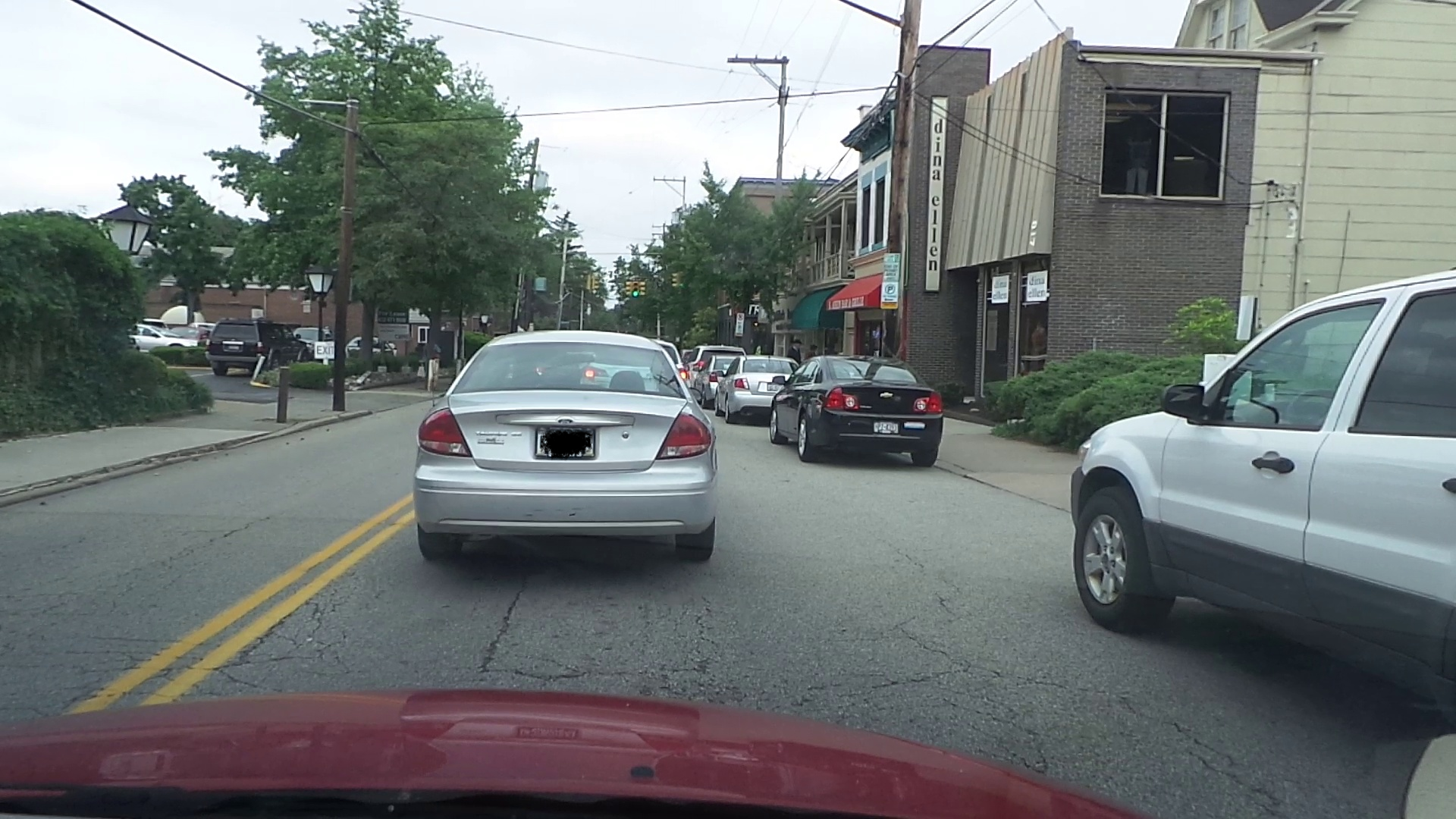 camera view on a sedan