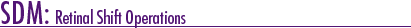 SDM: Retinal Shift Operations