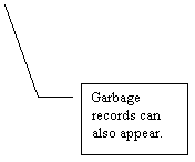 Line Callout 3: Garbage records can also appear.