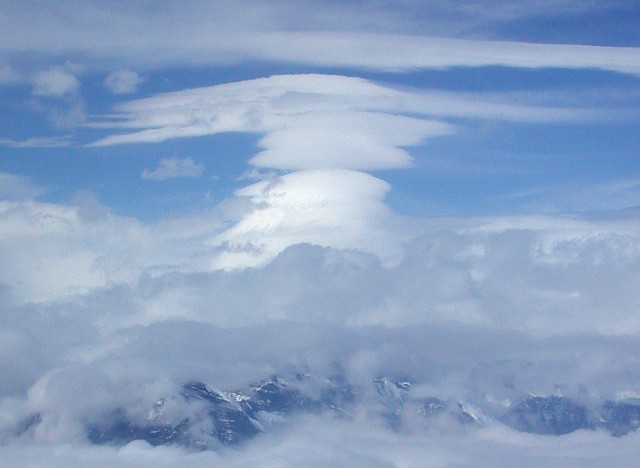 Lenticular cloud over Mt. McKinley area