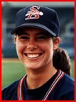 I looked at the pitcher (Greg Dominy), and he started laughing at me. That&#39;s when I lost it. -- Kim Braatz-Voisard, Silver Bullets, on charging the mound, ... - sb-kim_b