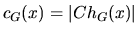 $c_G(x) = \vert Ch_G(x)\vert$