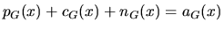 $p_G(x)+c_G(x)+n_G(x) = a_G(x)$