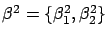 $ \mathbf{\beta}^2=\{\beta^{2}_1, \beta^{2}_2\}$