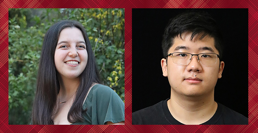  Collaged headshots of Gabriella Howse and Connor Tsui.