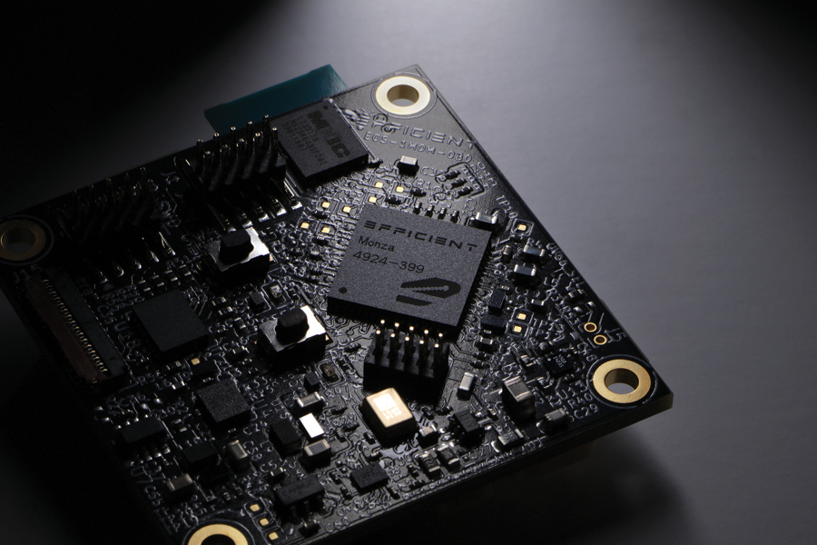  a close up image of a computer chip from the company Efficient Computer