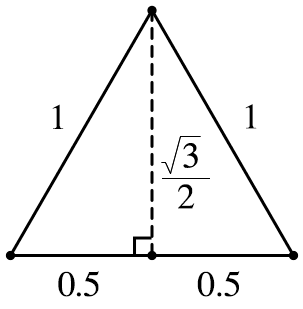 Equilateral triangle with side measurements