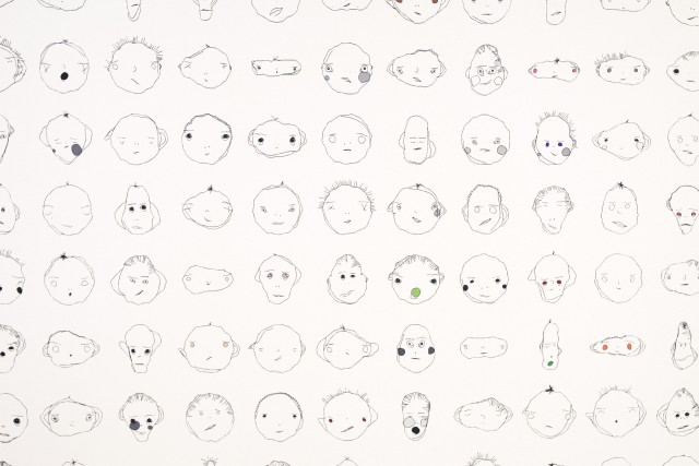 Grid of many facial expressions