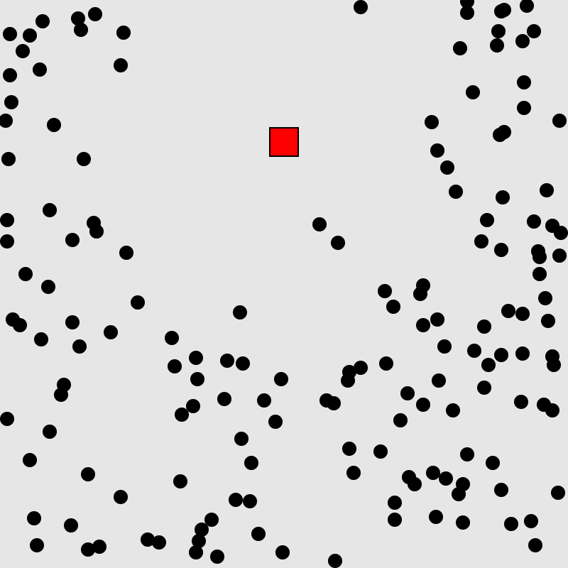 Repelling particles example