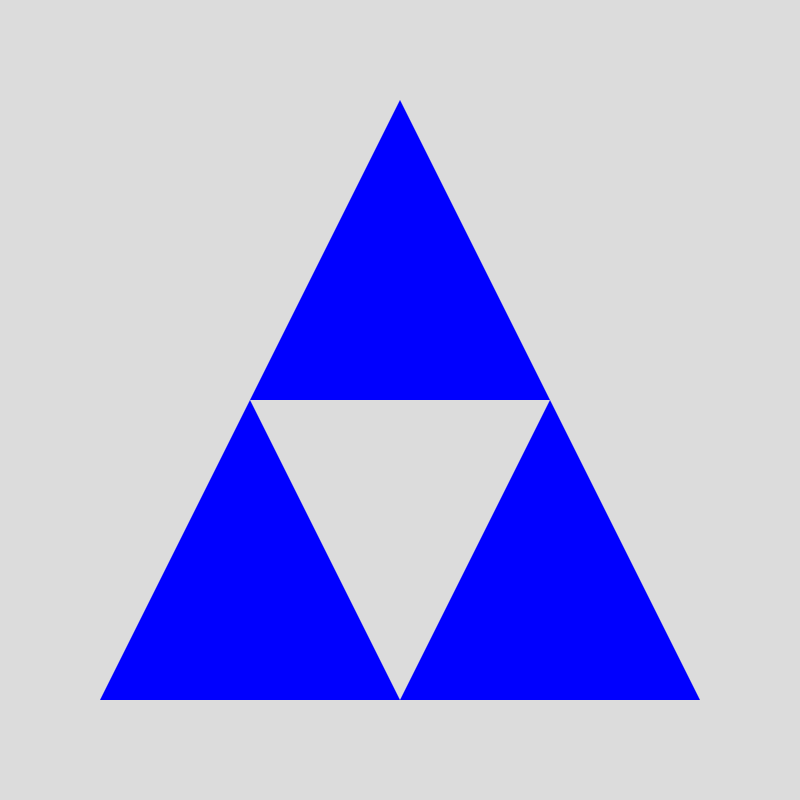 Level 1 of Sierpinski Triangles