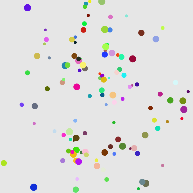 one frame of the color particles example