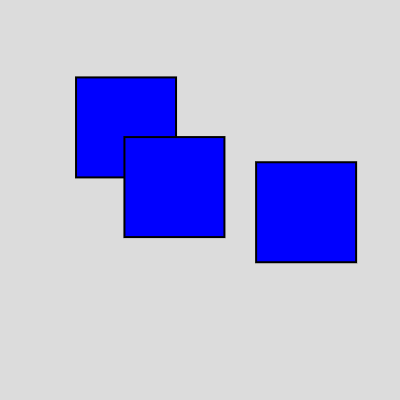 Image of only four blue squares