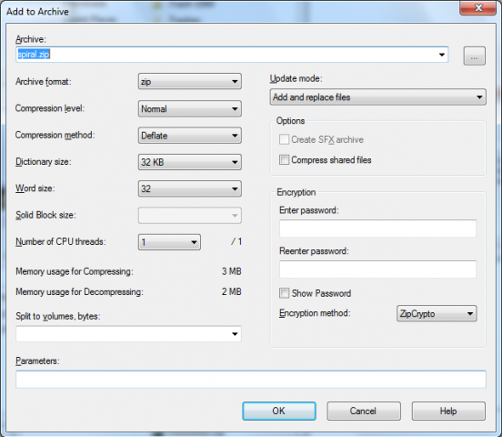 Fourth step using 7-zip