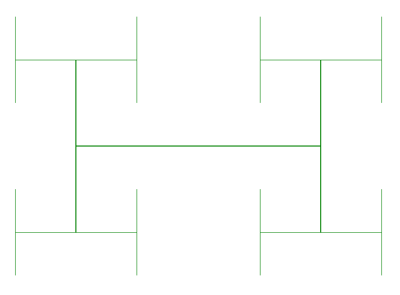 Fractal H-Tree with depth = 5 