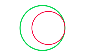 1-point intersection (b)