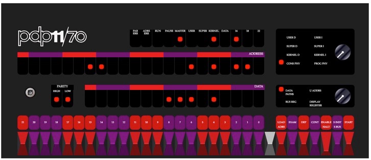 PDP-11 simulator console