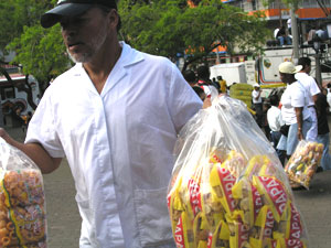 Candy vendor at parade