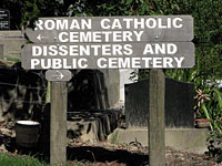 Cemetery sign