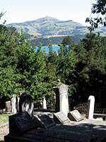 View of bay from cemetery