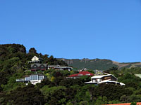 View of hilltop houses