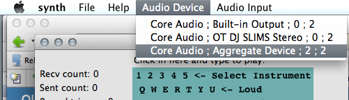 Audio Device Menu