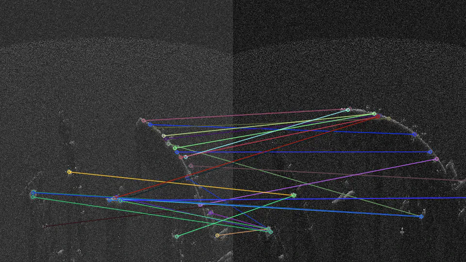 Sonar Image Feature Detection and Matching for Acoustic Structure from Motion